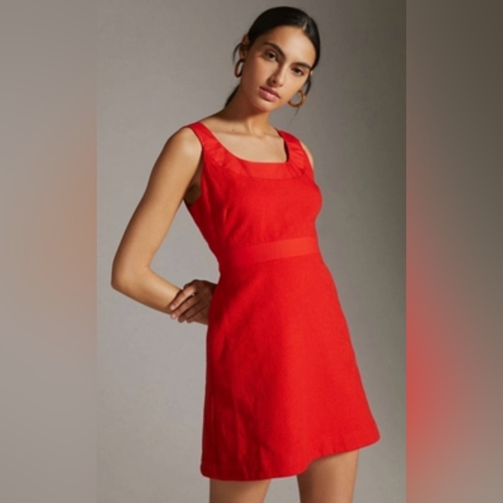 Maeve By Anthropologie Red Sleeveless Dress